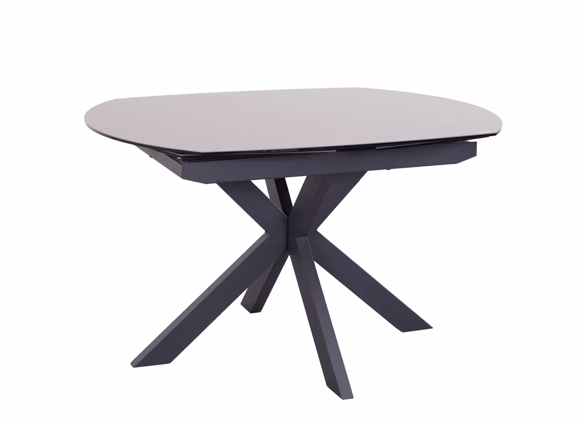 Esstisch MEGGIE - ausziehbar, LB ca. 130x100 cm, Glaskeramik, Grau