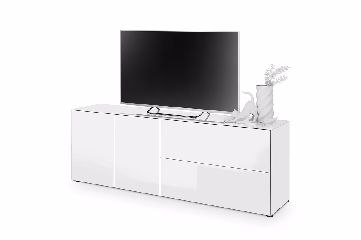 Lowboard - B ca. 181 cm, Weiß