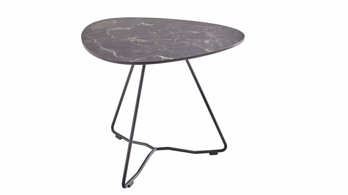 Couchtisch Oliva - LBH ca. 50x48x41 cm, HPL, Anthrazit