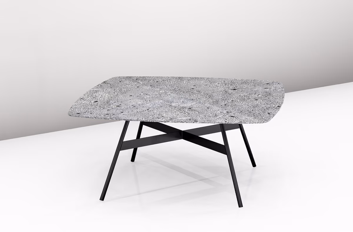 Couchtisch - LBH ca. 83x83x42 cm, Keramik, Beton