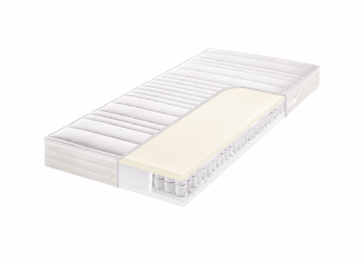 7-Zonen-Latex-Tonnentaschenfederkern-Matratze FIANN- Liegefläche ca. 90x200 cm, Fest