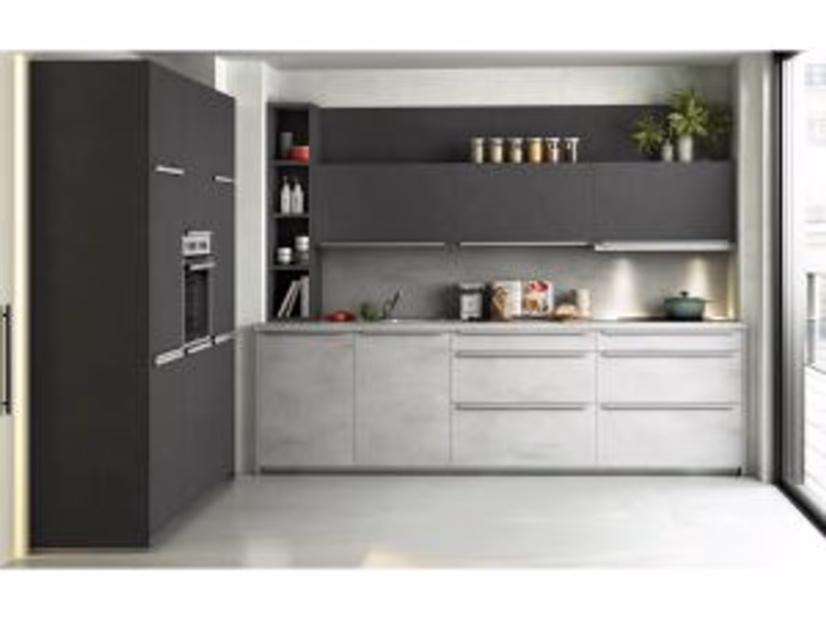 Küchenzeile 52.210 12 520, Beton Schiefergrau Nachbildung