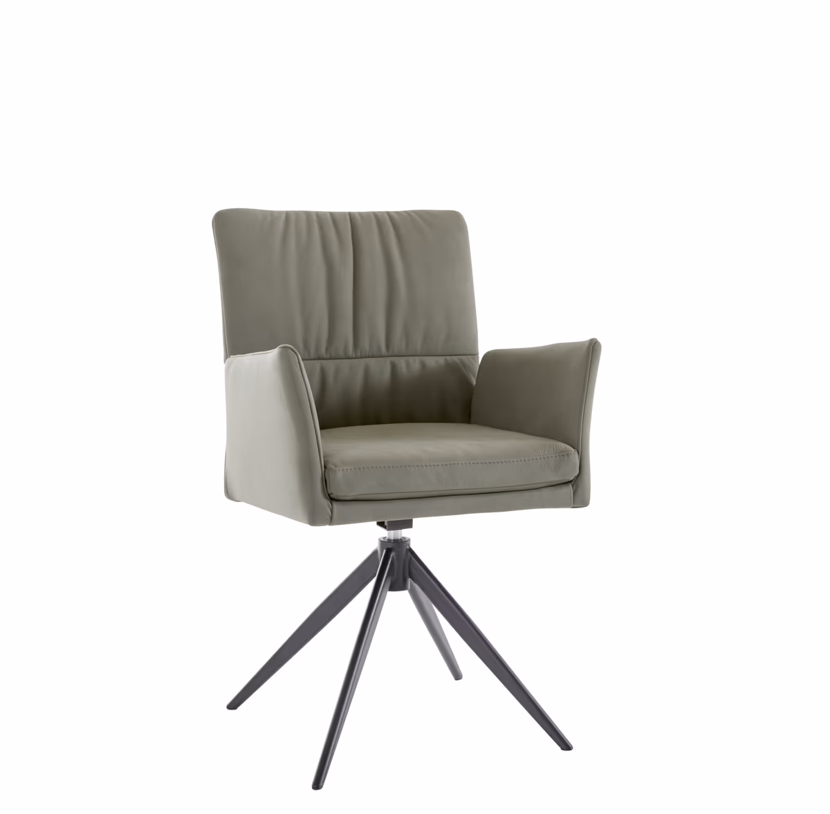 Armlehnstuhl Salamanca - drehbar, Leder, Olive