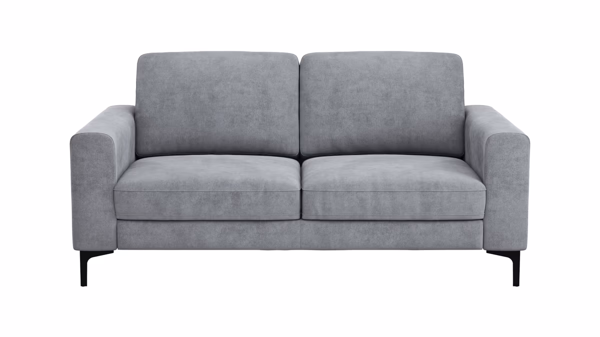 Sofa Oviedo - 2-Sitzer, Stoff, Grau