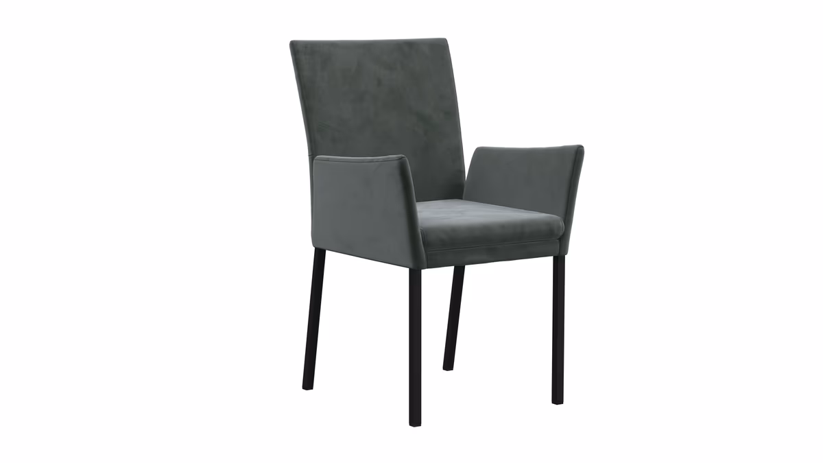 Armlehnstuhl Saragossa - Stoff, Petrol