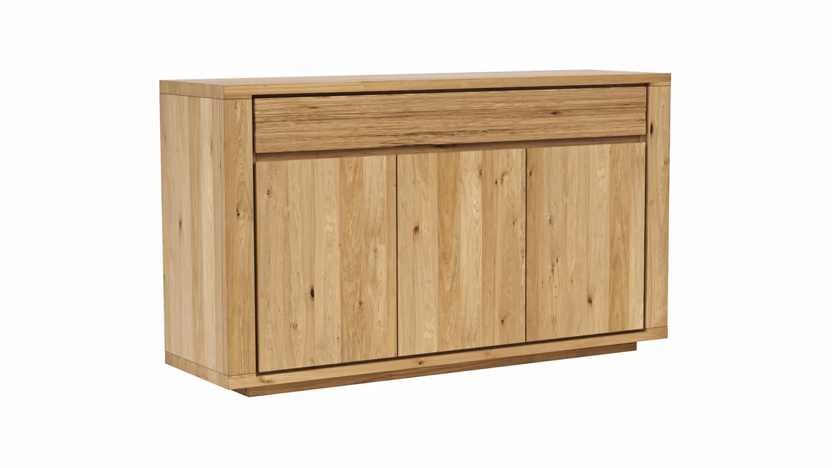 Sideboard Bakersfield - Schublade geschroppt, Asteiche massiv, geölt