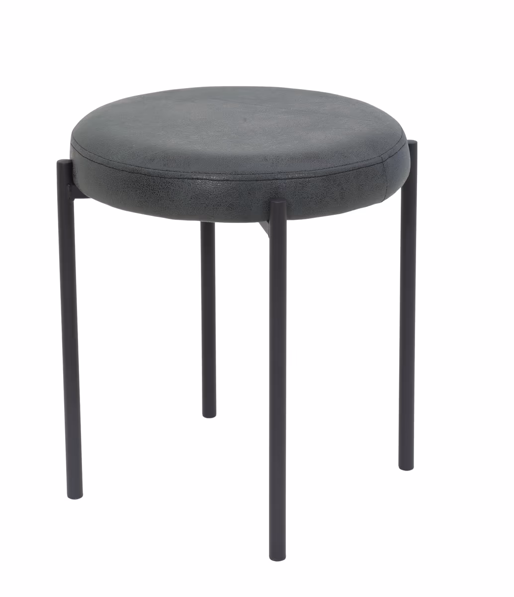 Hocker - Microfaser, Vintage Anthrazit