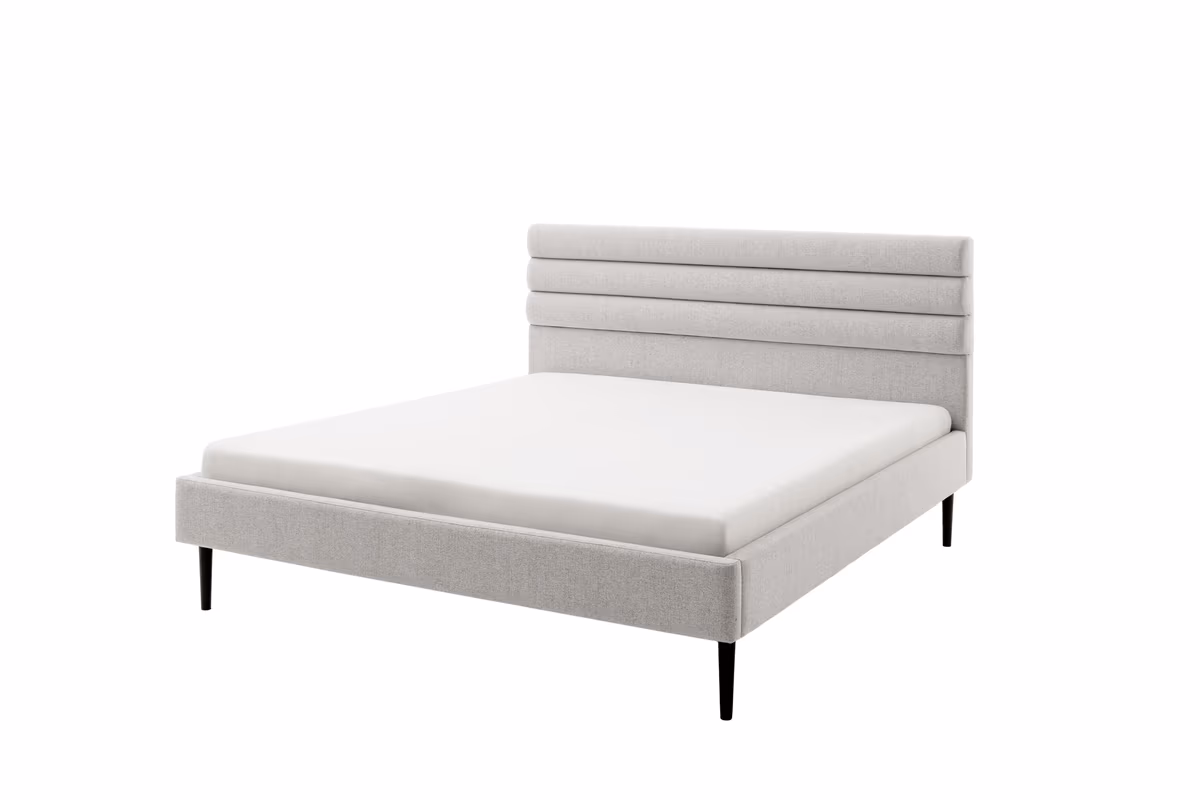Polsterbett - Liegefläche ca. 180x200 cm, Stoff, beige