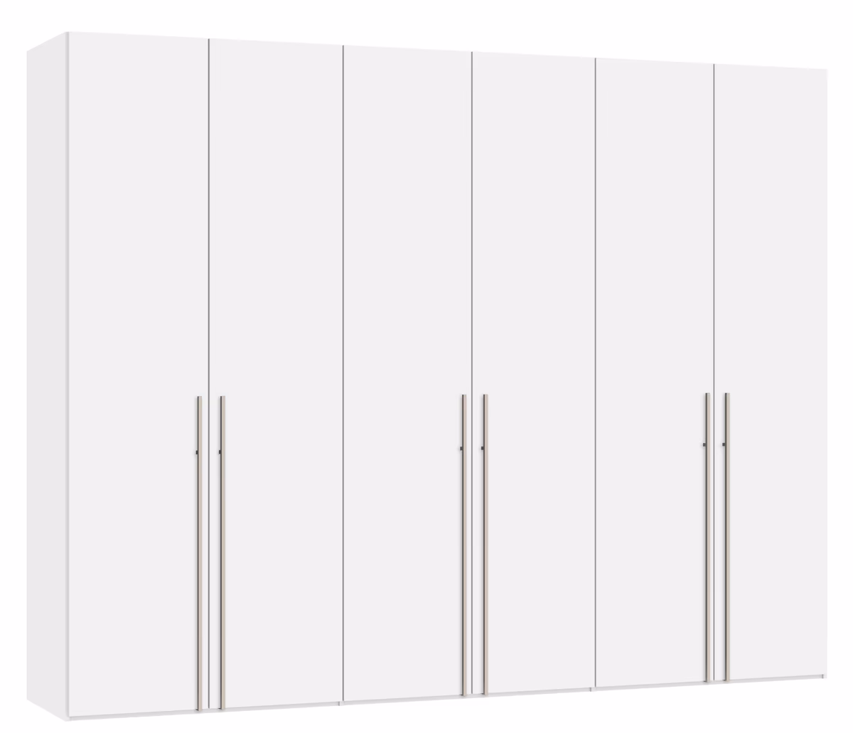 Drehtürenschrank JOIN IT- B ca. 303 cm,  Weiß, Glas, Weiß