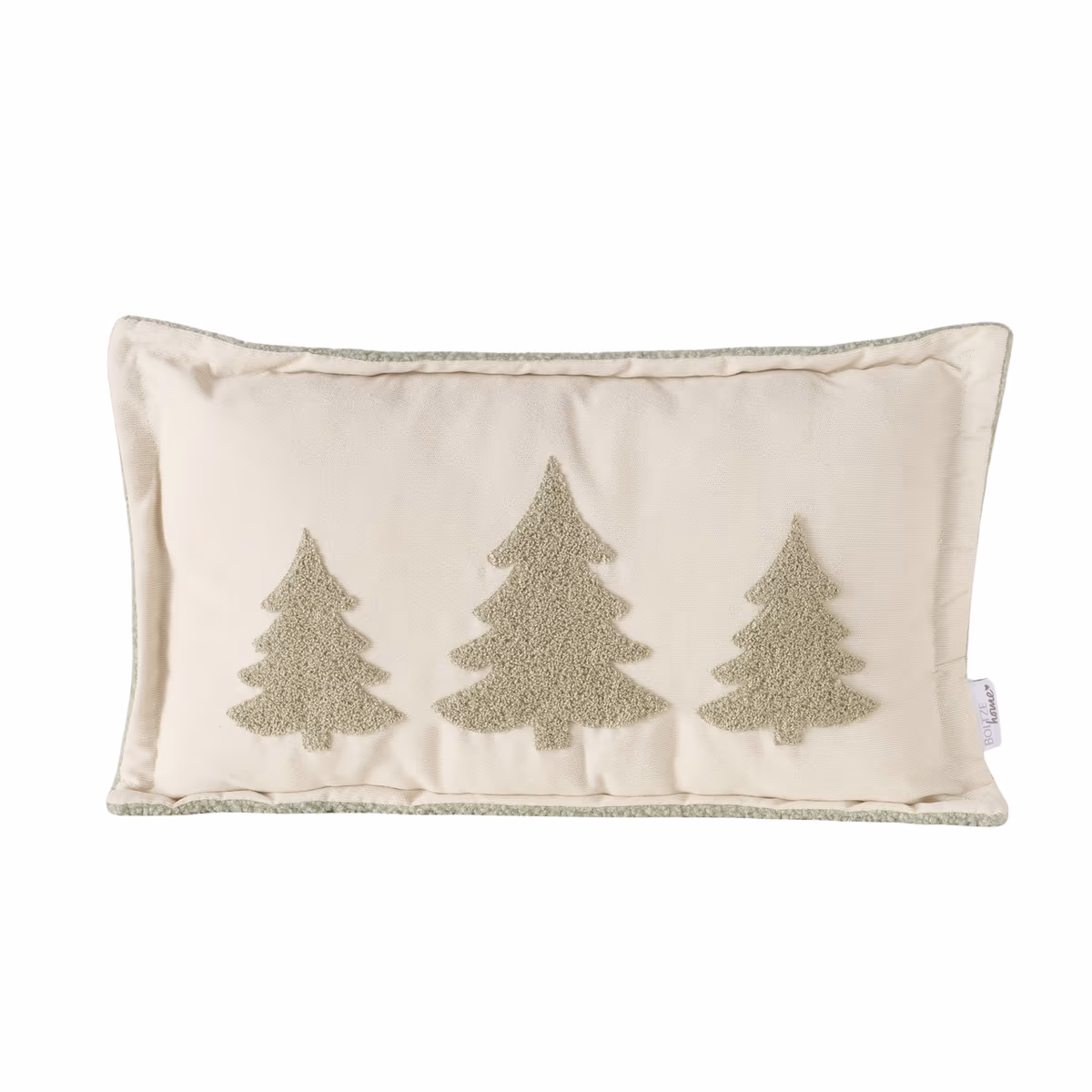 Deko-Kissen - BL ca. 30x50 cm, Creme/Grün