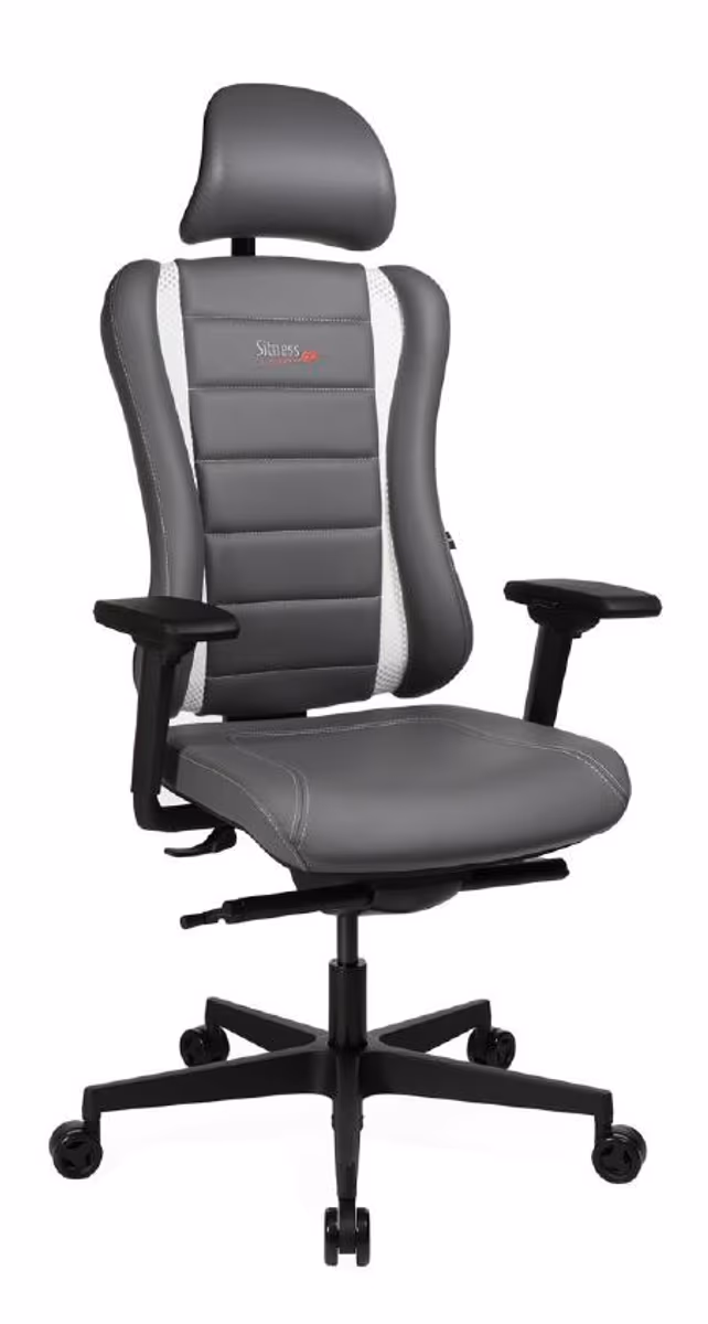 Bürodrehstuhl Sitness RS Pro - Kunstleder, Grau