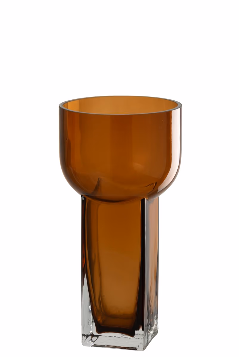 Glasvase - ØH 13x26 cm, Braun