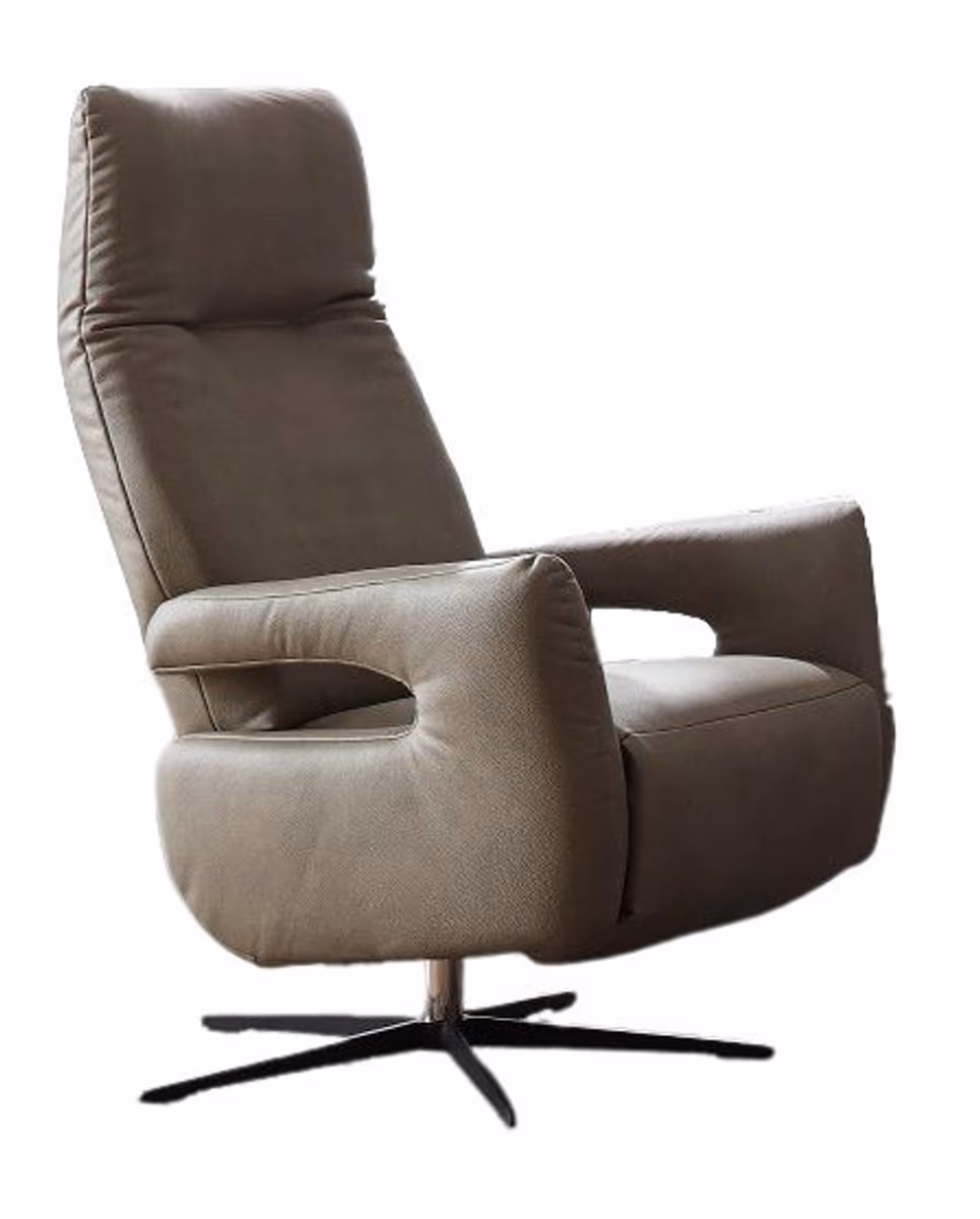 Relaxsessel Lucero - Kopfteil/Fußteil/Rückenlehne verstellbar, Stoff, Olivgrün