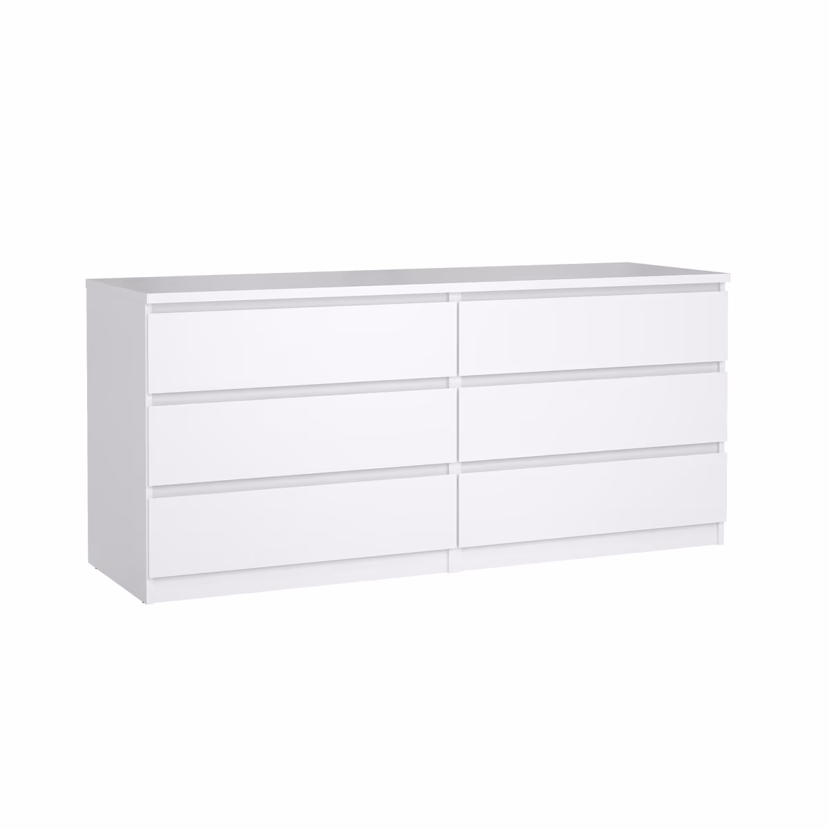Kommode - B ca. 154 cm, Weiß Hochglanz