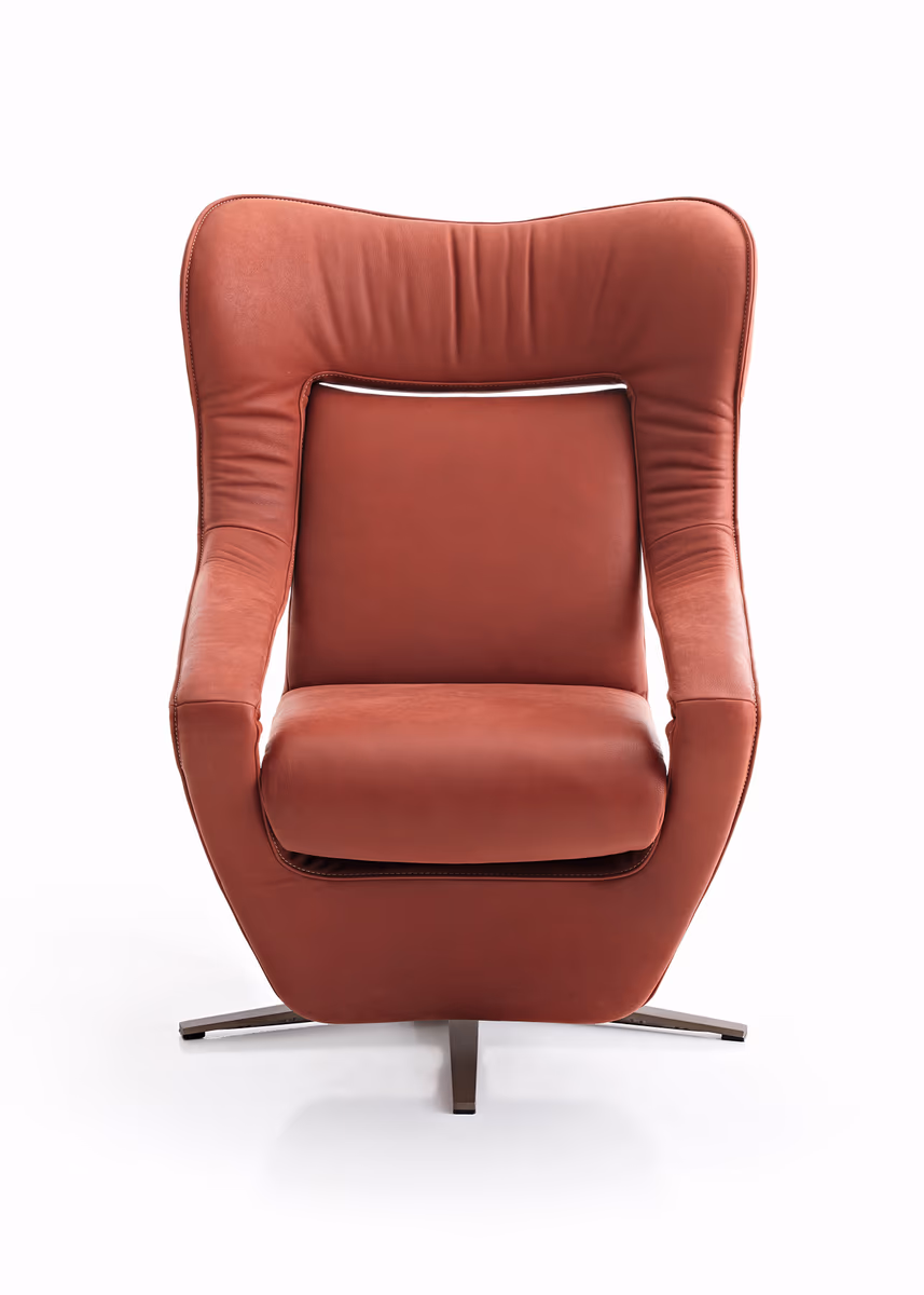 Sessel - Relaxfunktion motorisch, Leder Rot