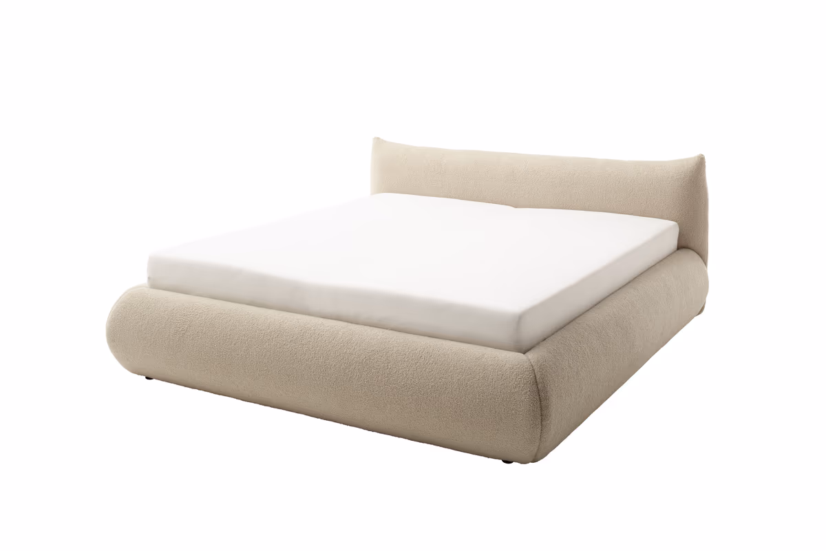 Polsterbett - Liegefläche ca. 180x200 cm, Stoff, Beige