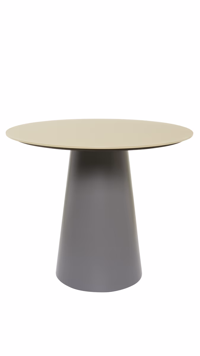 Beistelltisch Cono - DH ca. 60x52 cm, Glas, Mandel