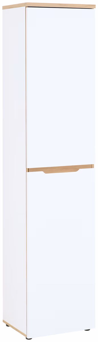 Büroschrank - B ca. 45 cm, Weiß, Artisan Eiche Nachbildung