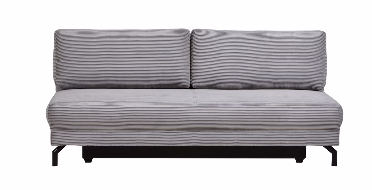 Schlafsofa Salema - 3-Sitzer mit Schlaffunktion (Liegefläche ca. 150x200cm), Stoff, Hellgrau