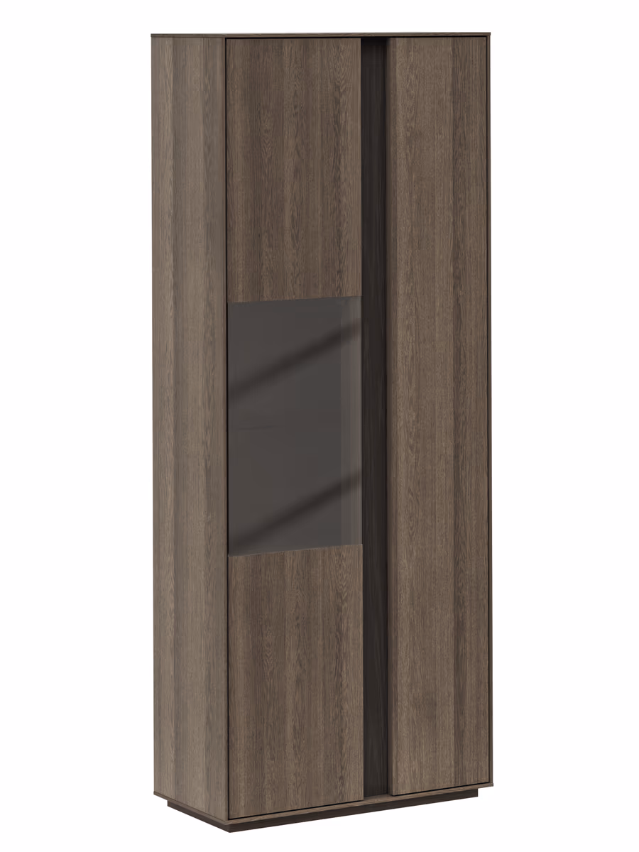 Vitrine Saratoga - Buche massiv, silbergrau geölt