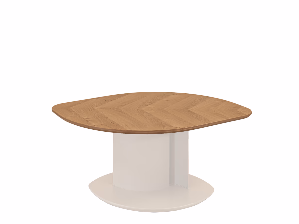 Couchtisch - höhenverstellbar, LBH ca. 106x70x47 cm, Wildeiche Furnier