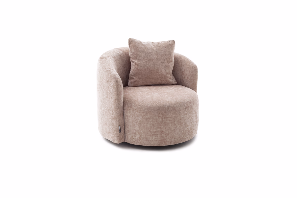 Drehsessel Valdis - Stoff, Rose