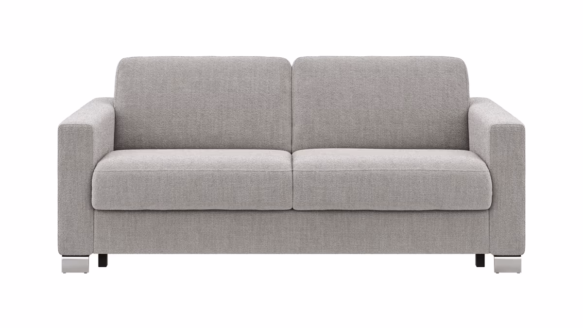 Sofa Nuoro - 2,5-Sitzer inkl. Schlaffunktion, Armlehne 1, Stoff, Grau