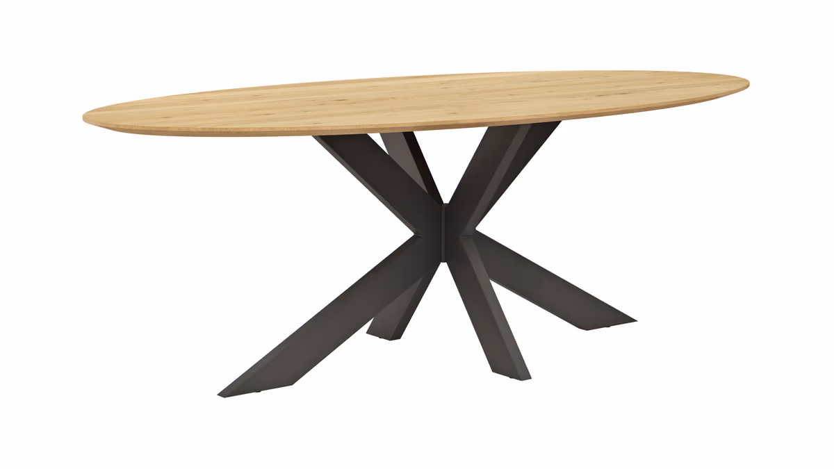 Esstisch Phoenix - LB ca. 220x110 cm, Eiche massiv, oval