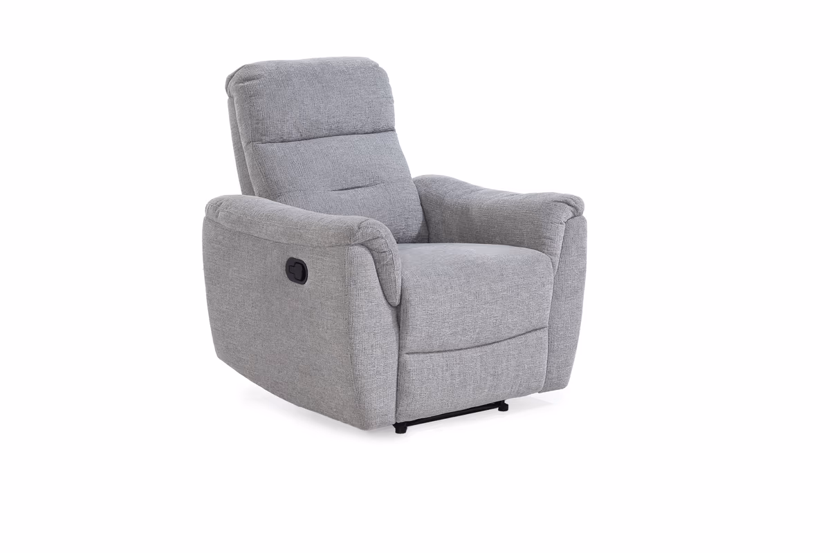 TV-Sessel - Relaxfunktion, Chenille, Hellgrau