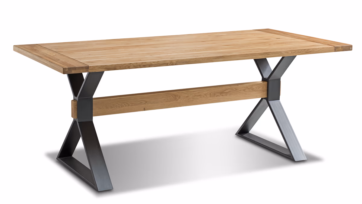 Esstisch Farmingdale - LB ca. 200x100 cm, Eiche massiv, natur geölt