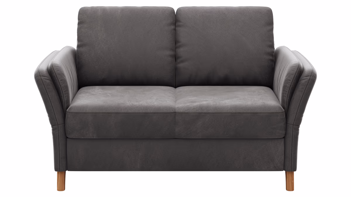Sofa Vayra - 2-Sitzer, Stoff, Anthrazit