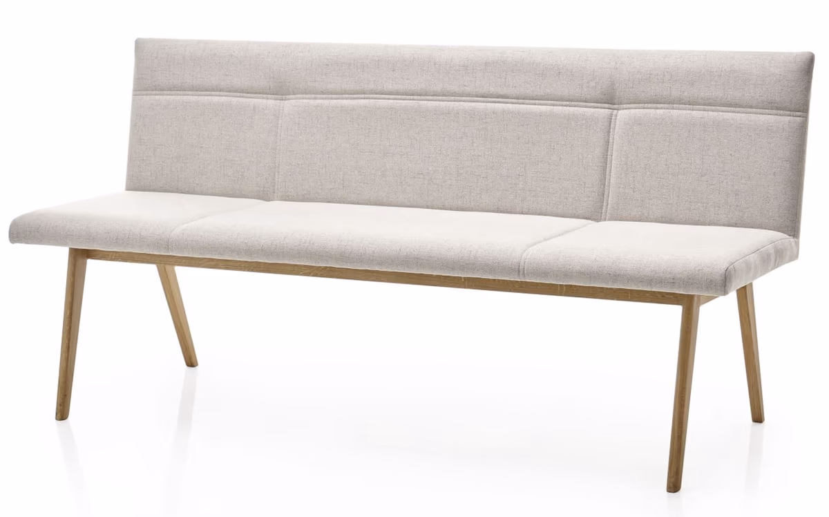 Polsterbank - Breite ca. 180 cm, Stoff, Creme