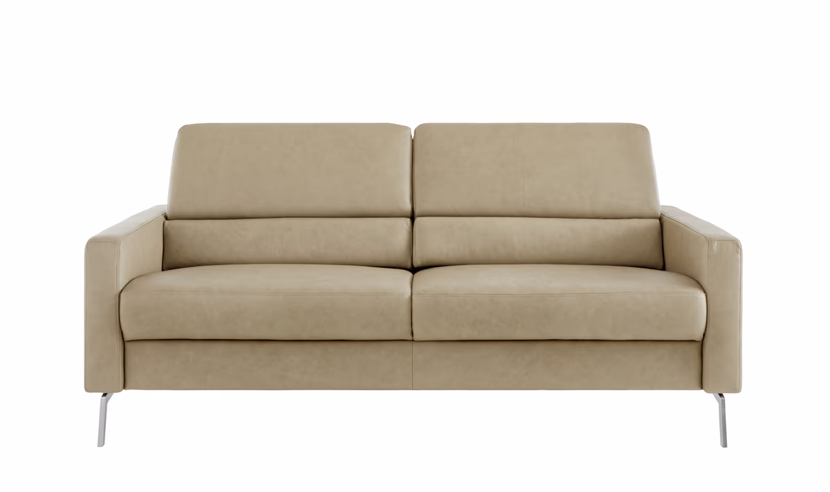 Sofa Valera - 2,5-Sitzer, Leder, Taupe
