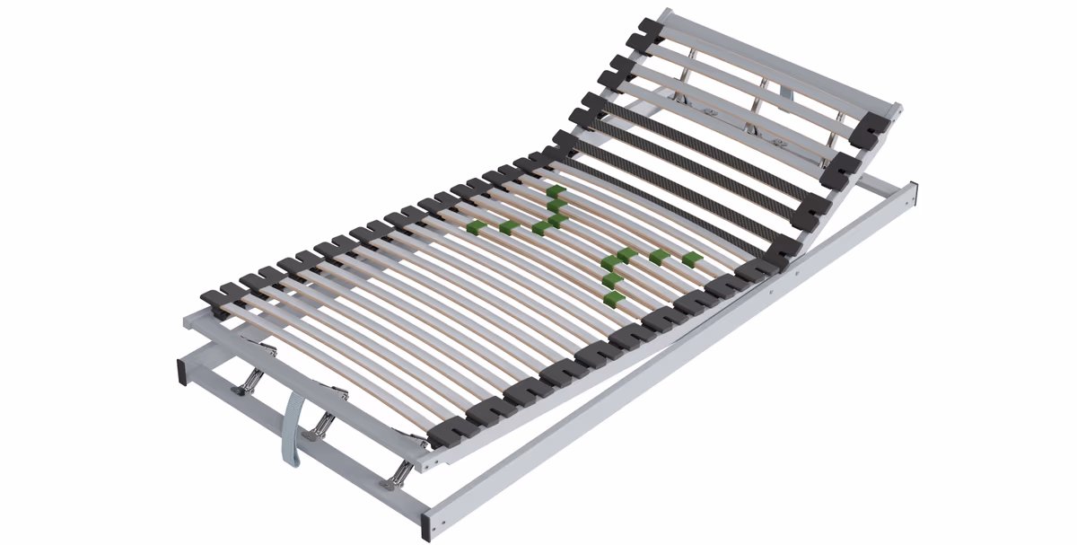 Lattenrost Alpin Schlafsysteme Alpin-D-KF - 90x200cm, Kopf-/Fußteil manuell verstellbar