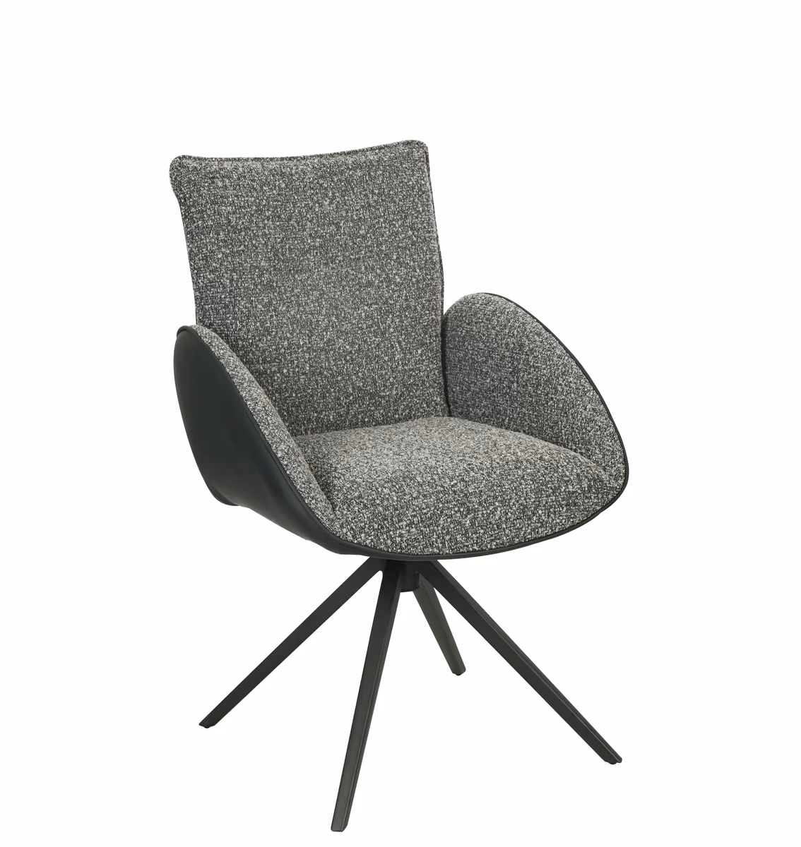 Armlehnstuhl MAURA - drehbar, Stoff, Anthrazit