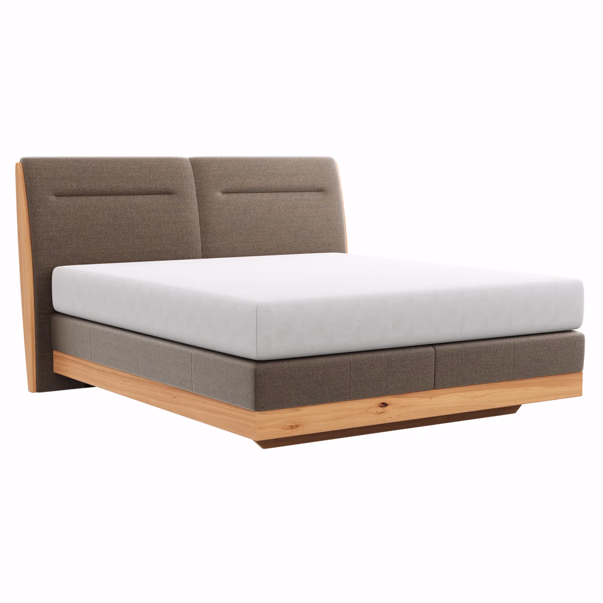 Boxspringbett Alpin Luxe - Liegefläche ca. 180x200 cm, Stoff, Braun
