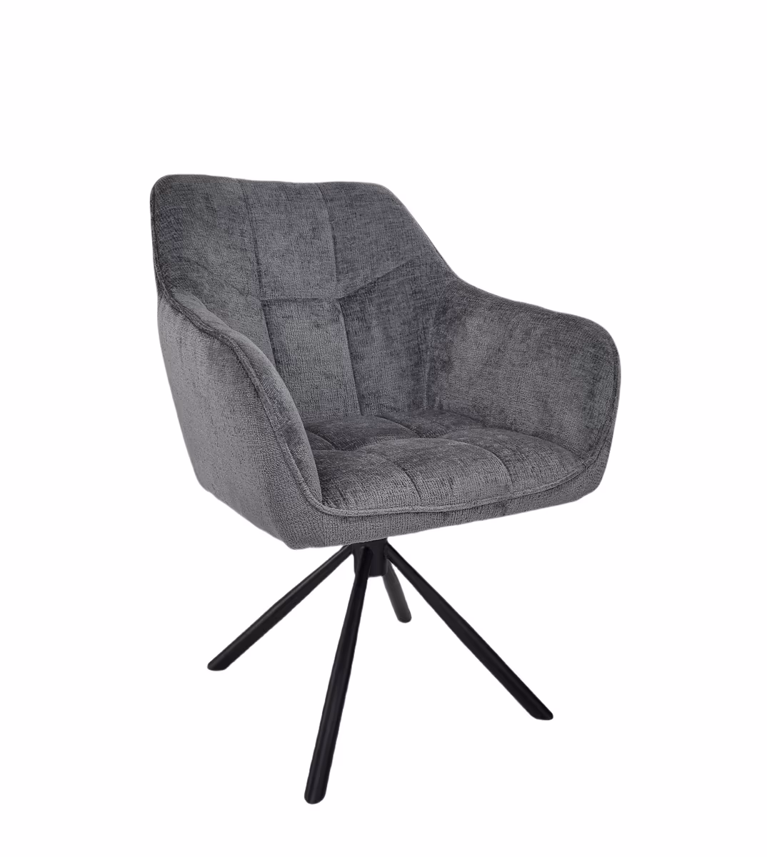 Armlehnstuhl MARLE - drehbar, Stoff, Anthrazit