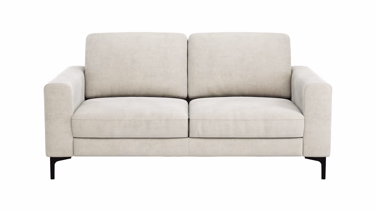 Sofa Oviedo - 2-Sitzer, Stoff, Natur