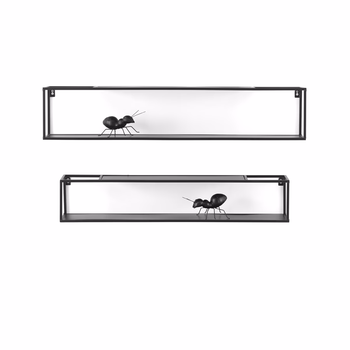 Wandregal Set- Metall Schwarz