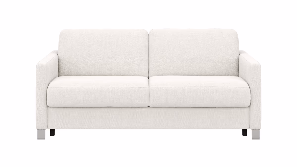 Sofa Nuoro - 2,5-Sitzer inkl. Schlaffunktion, Armlehne schmal, Stoff, Natur
