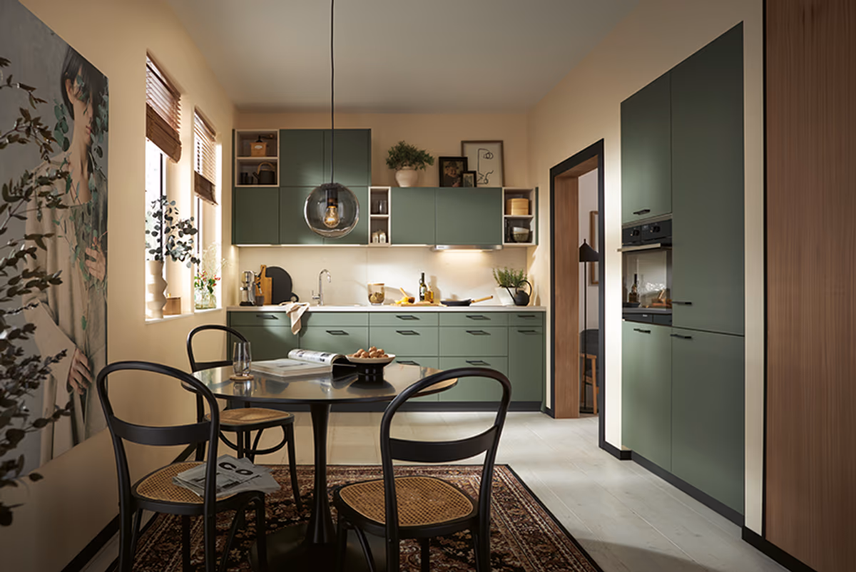 Küchenzeile 51.220 10 525, Eukalyptusgrün matt AFP