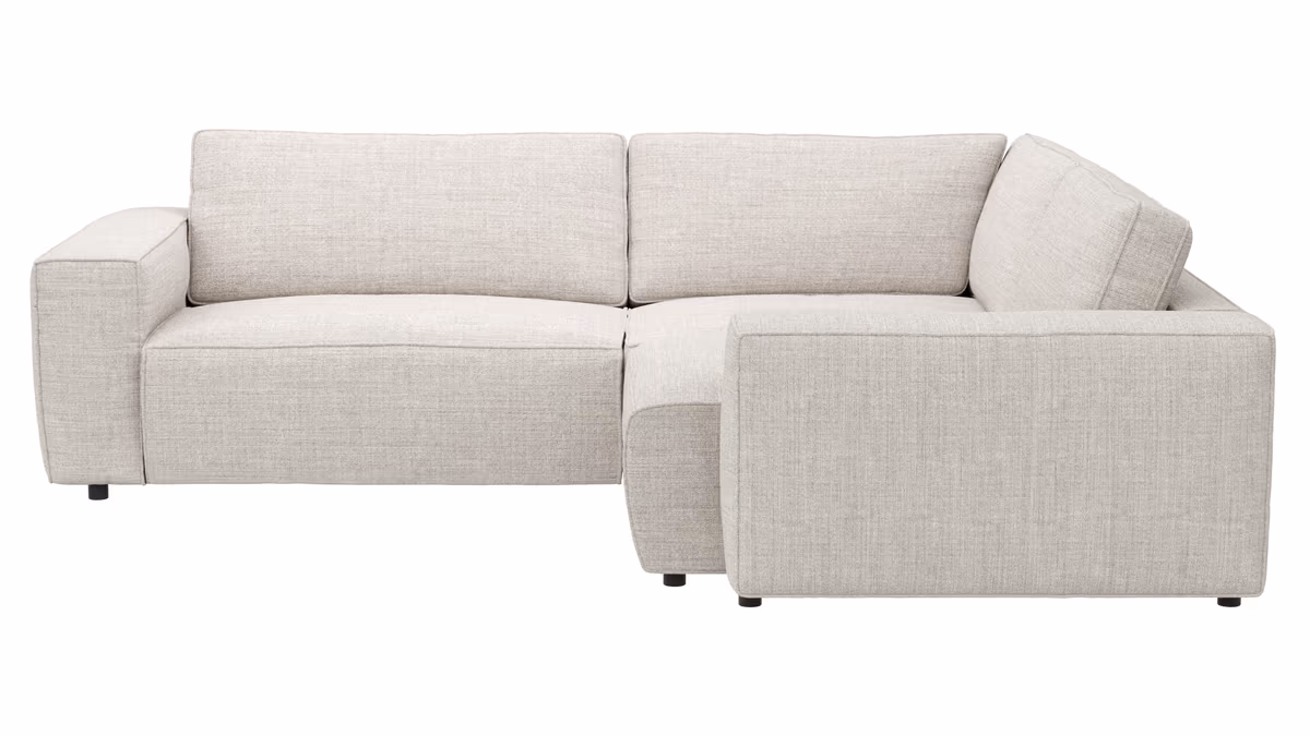 Ecksofa Lilaia - 2-Sitzer links, Ecke, 1,5-Sitzer Tief, Stoff, Kaschmir