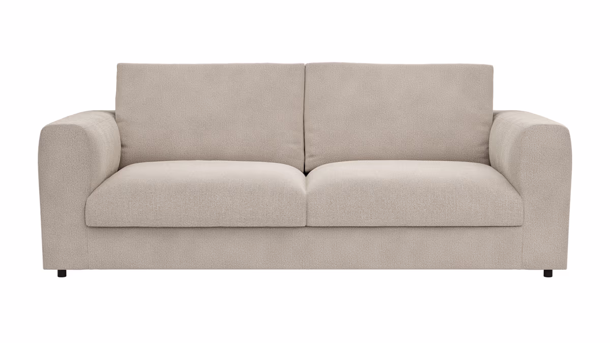 Sofa Stormy - 3-Sitzer, Stoff, Creme