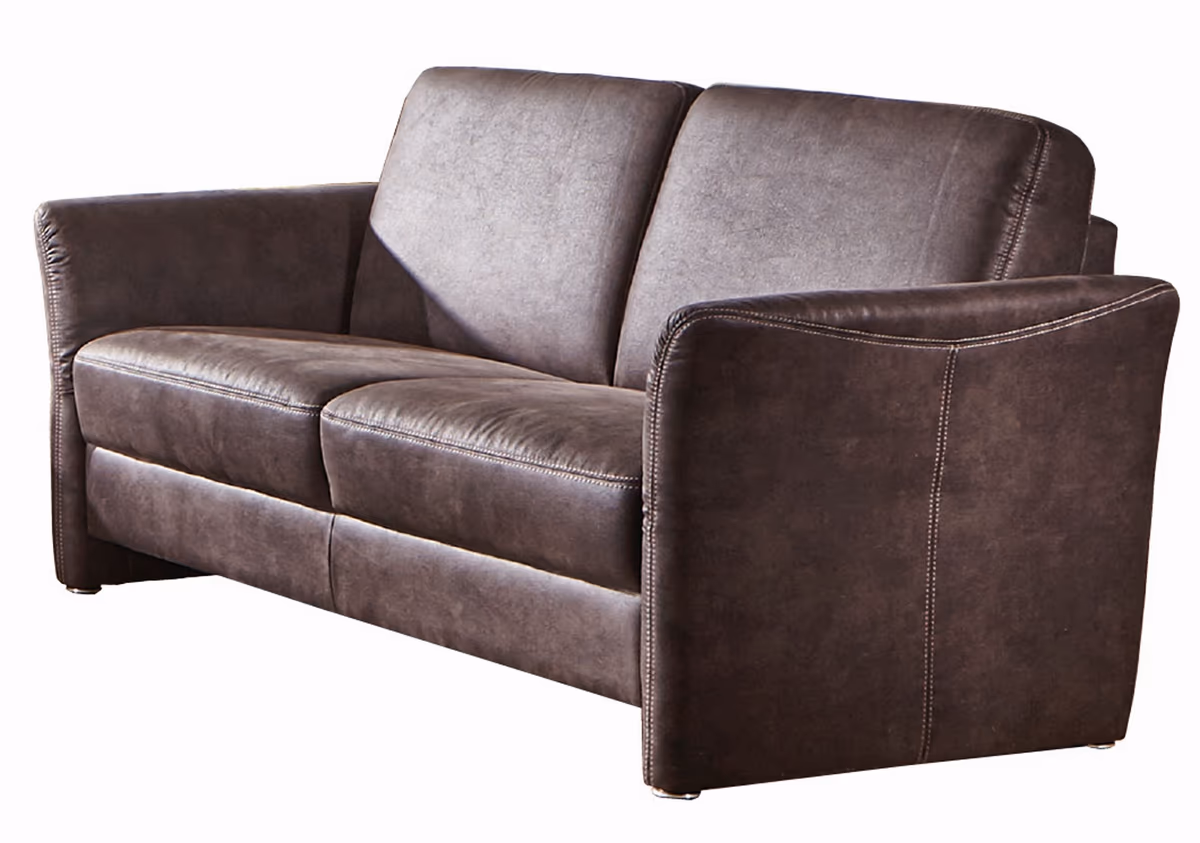 Sofa - 3-Sitzer, Stoff, Dunkelbraun