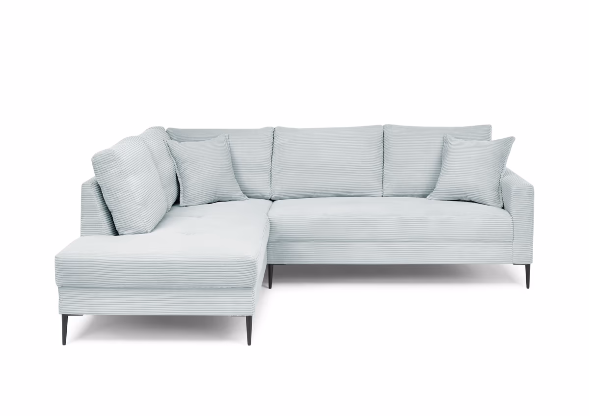 Ecksofa - Ecke links, 3-Sitzer, Stoff, Mint