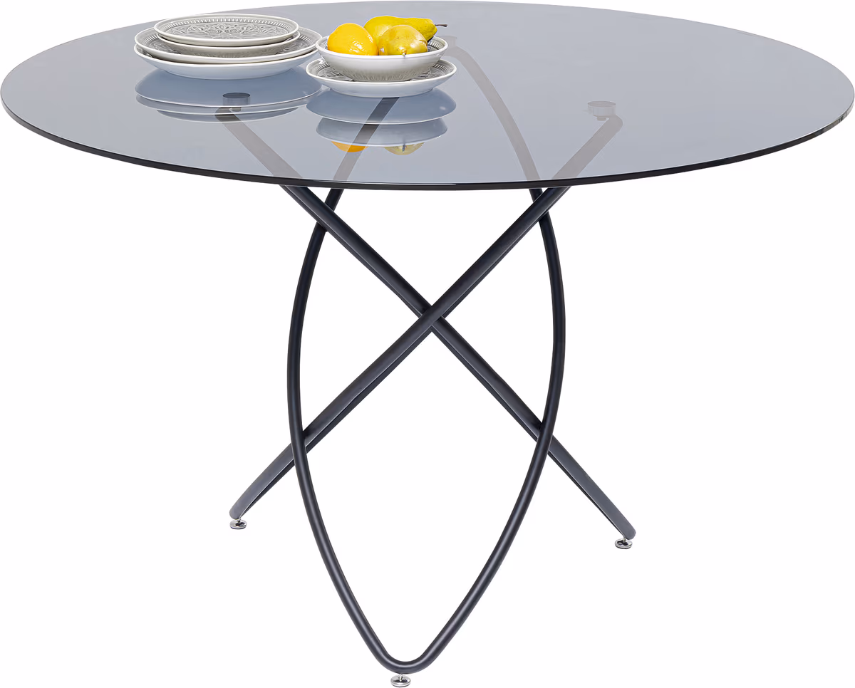 Esstisch - Ø/H ca. 120x76 cm, Schwarz