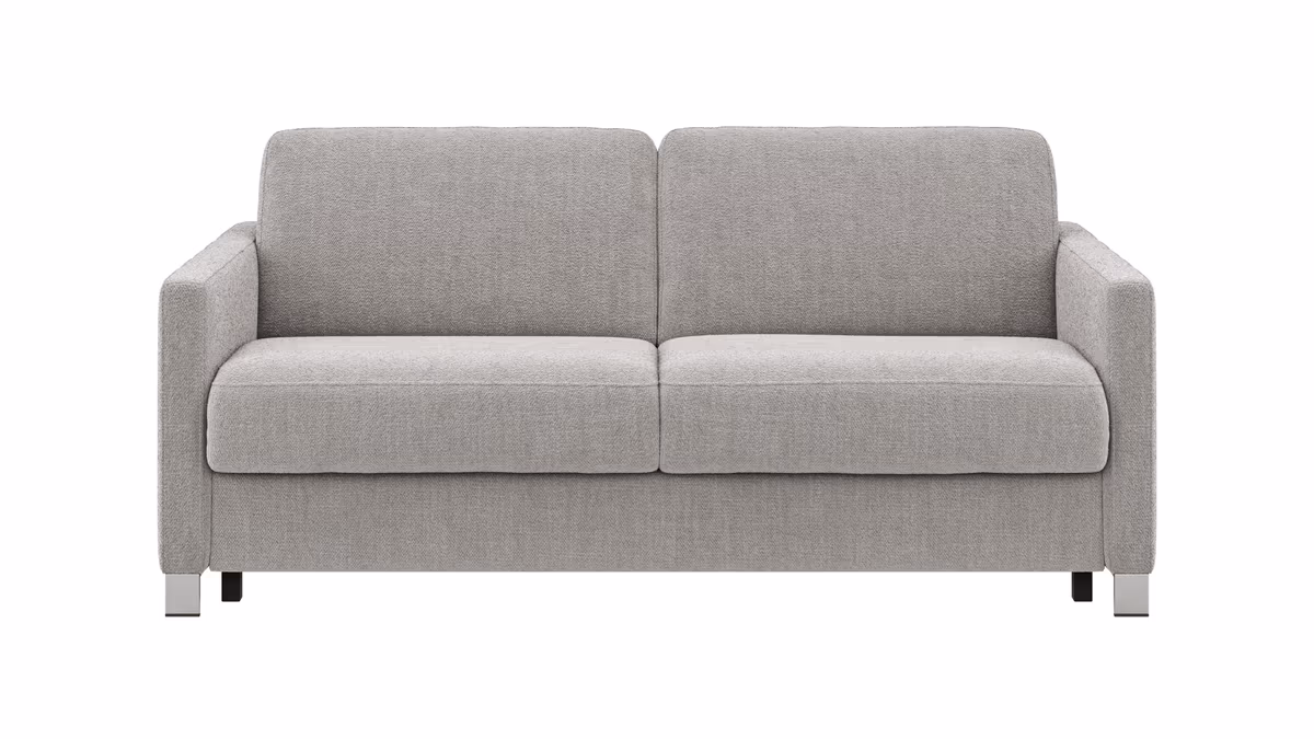 Sofa Nuoro - 2,5-Sitzer inkl. Schlaffunktion, Armlehne schmal, Stoff, Grau