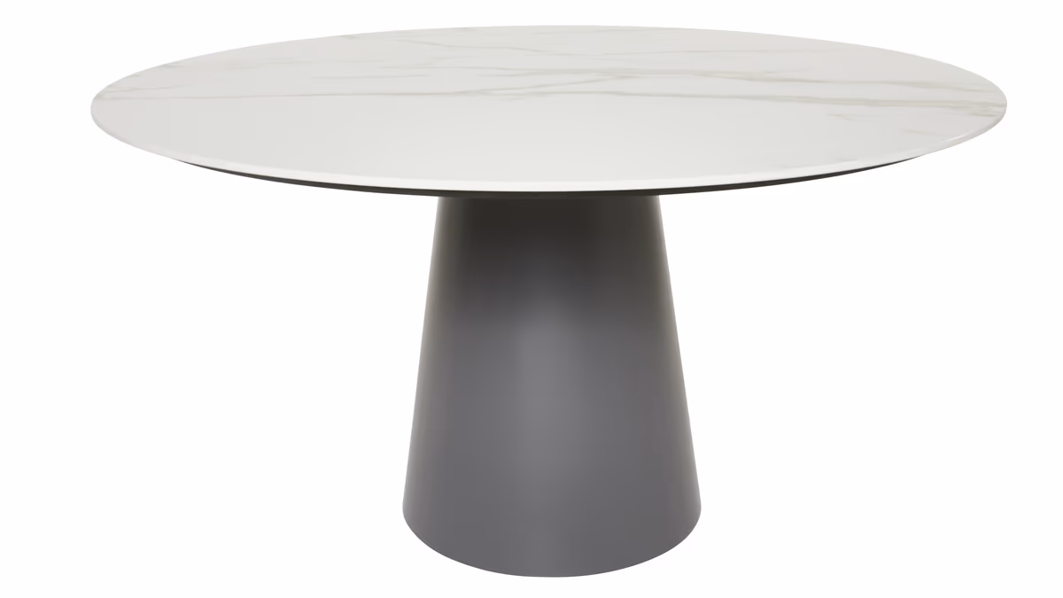 Couchtisch Cono - DH 80x45 cm, Keramik, Weiß