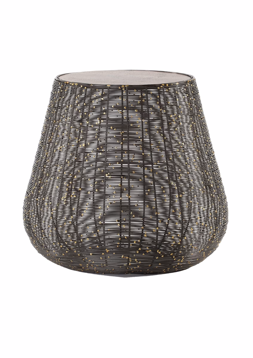 Beistelltisch Coffe - D. ca. 47 cm, Metall, Schwarz