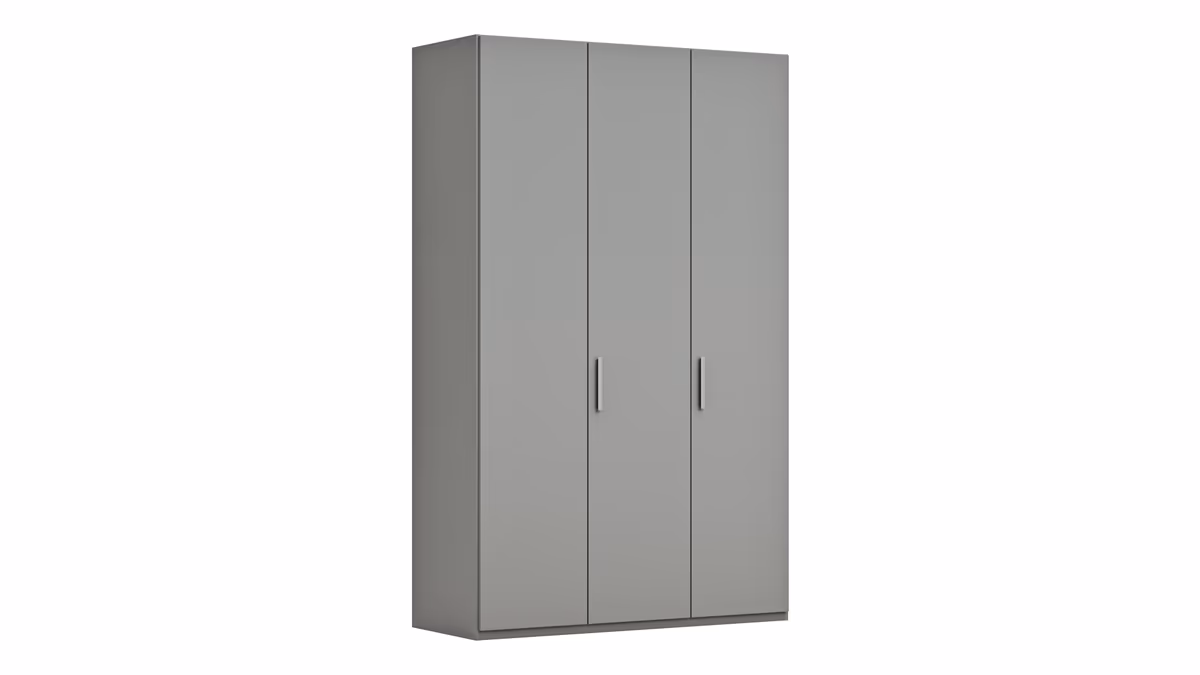 Drehtürenschrank Viana - B. ca. 151 cm, Lack, Steingrau